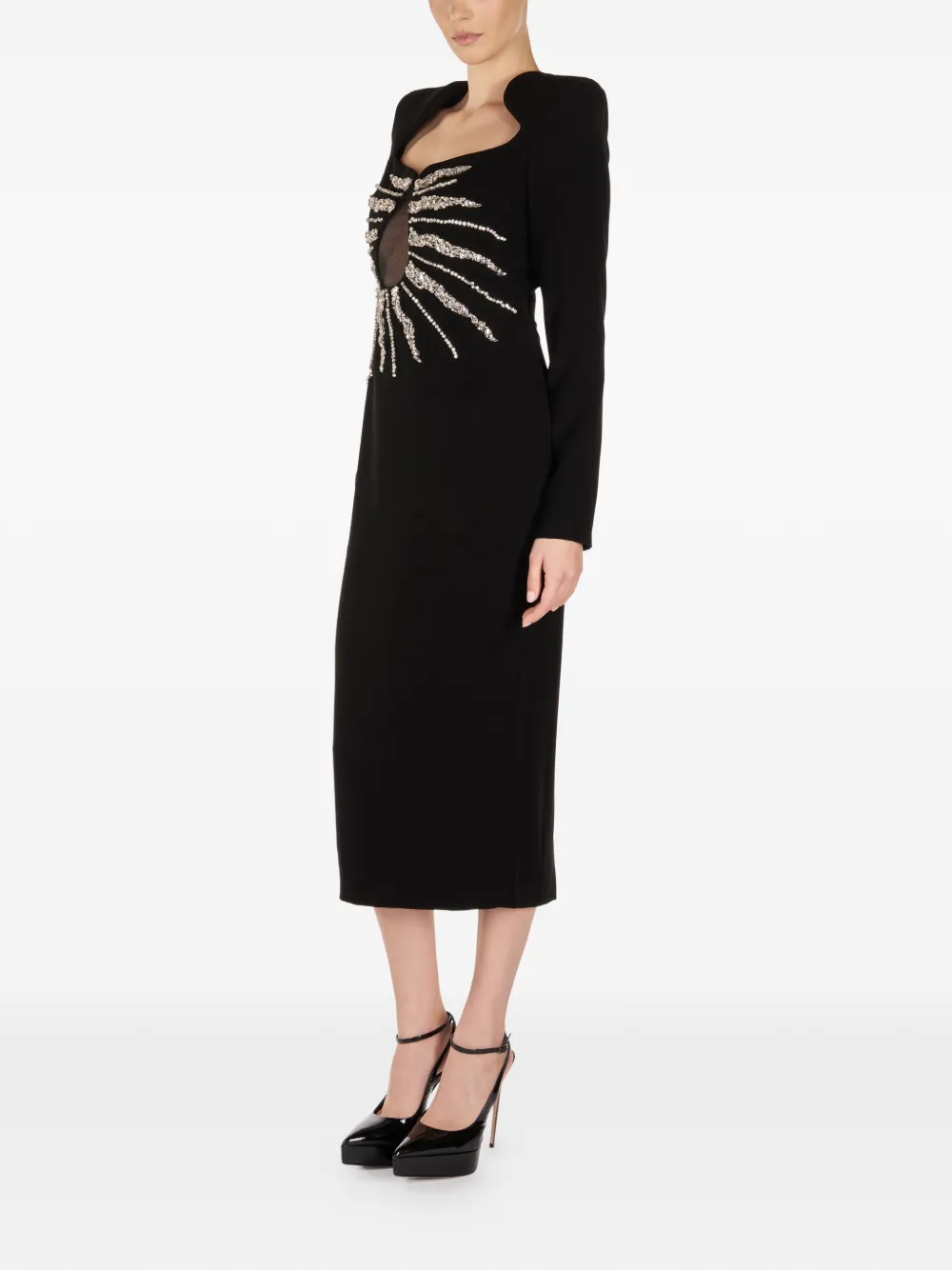 ARAFTU Verfraaide mini-jurk - Zwart