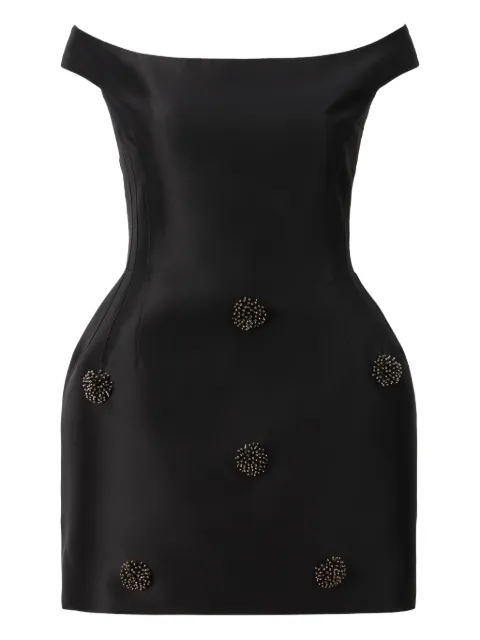 ARAFTU off-shoulder embellished-detail mini dress