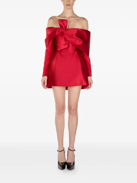 ARAFTU bow-detail off-shoulder mini dress