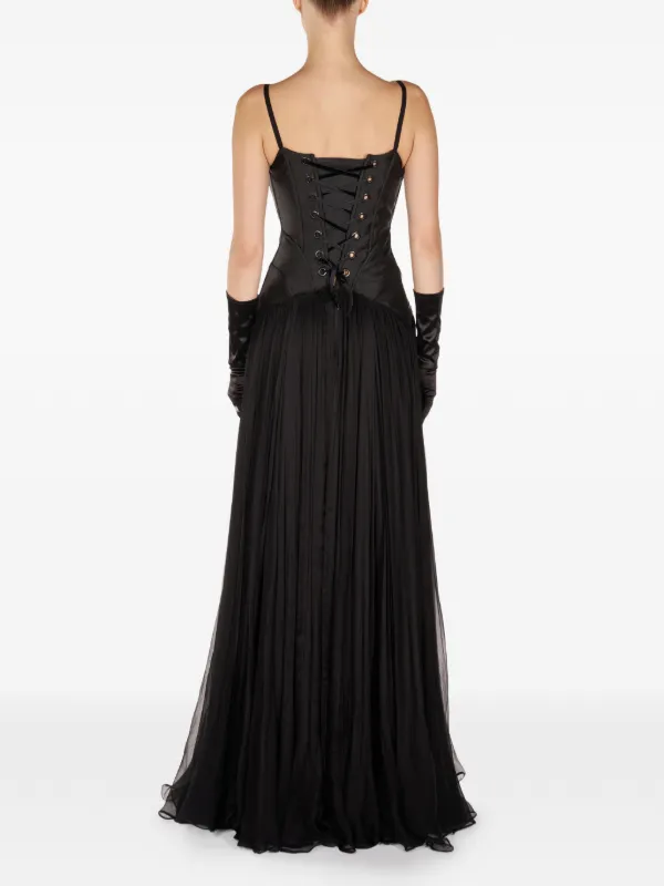 chinese dress ladies Savannah Embellished Corset Maxi Gown (Black)  Cleo Centric