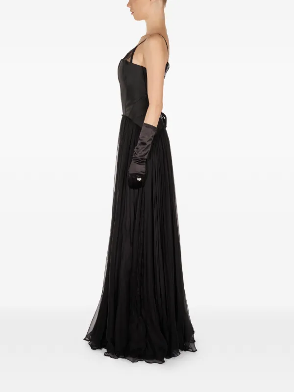 corset maxi dress black In A Trance Halter Corset Maxi Dress | Black | Womens main image 0