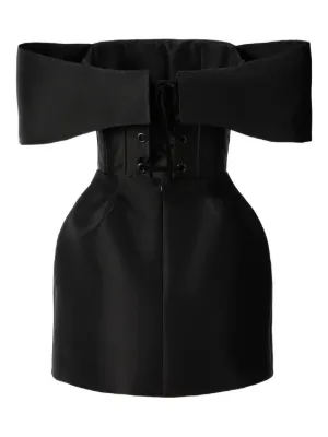 2 piece leather dress DSQUARED2 Mini | Black PARTYWEAR