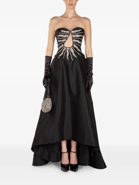 ARAFTU embellished-detail strapless asymmetric dress