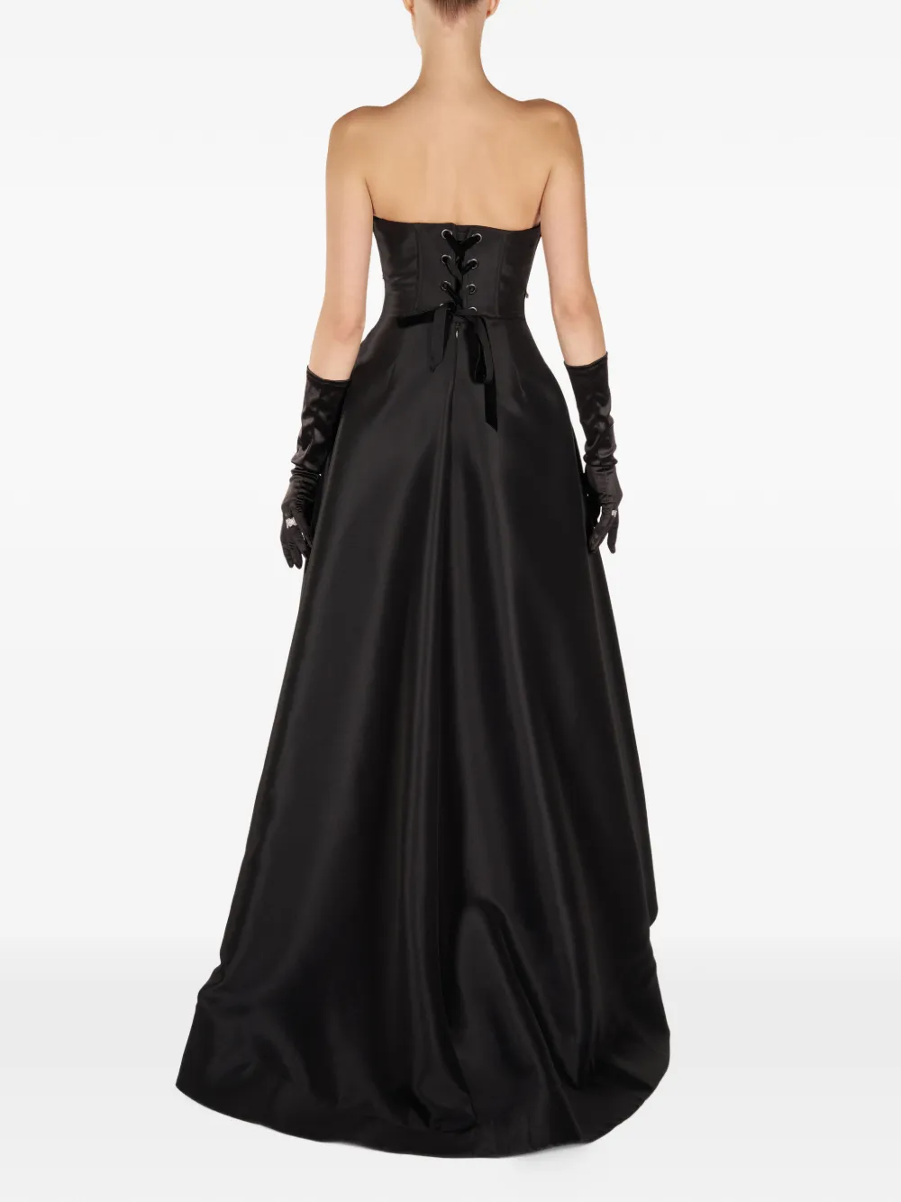  Araftu Embellished-detail Strapless Asymmetric Dress - Black 