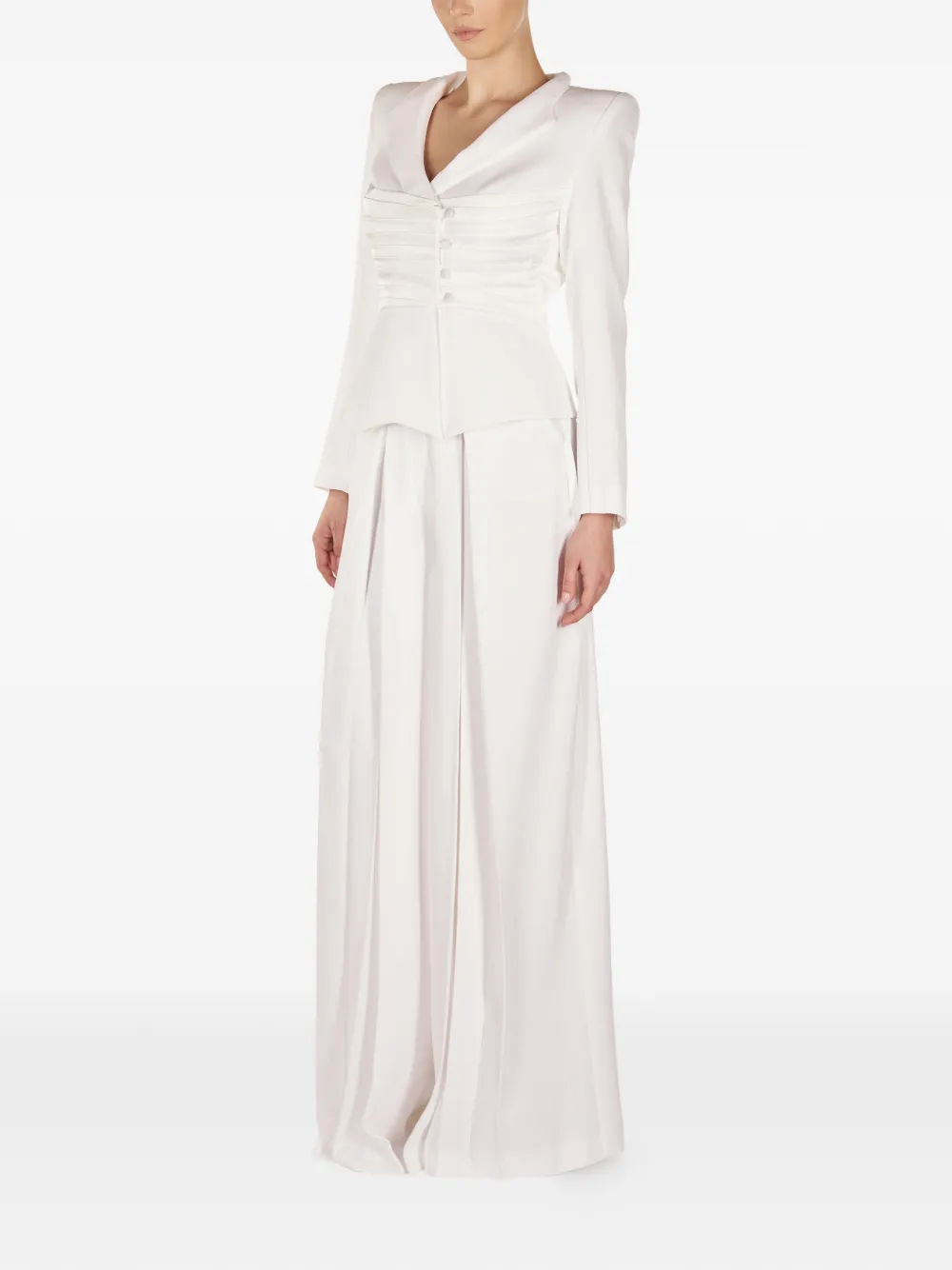 ARAFTU button-embellished all in one - Wit