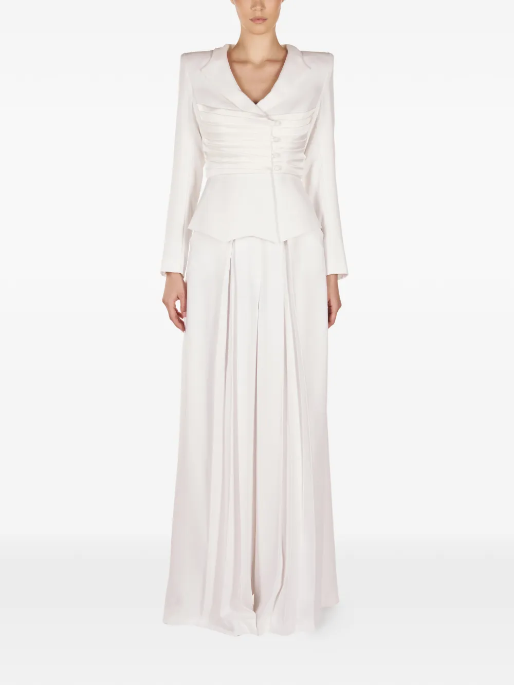 ARAFTU button-embellished all in one | White | Image 1