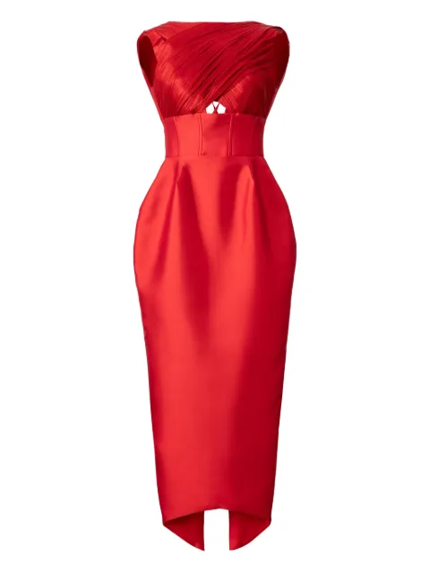 ARAFTU cut-out pleated midi dress