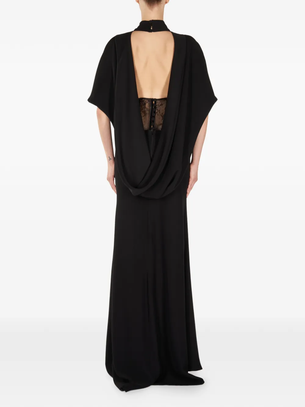 lace-detail maxi dress