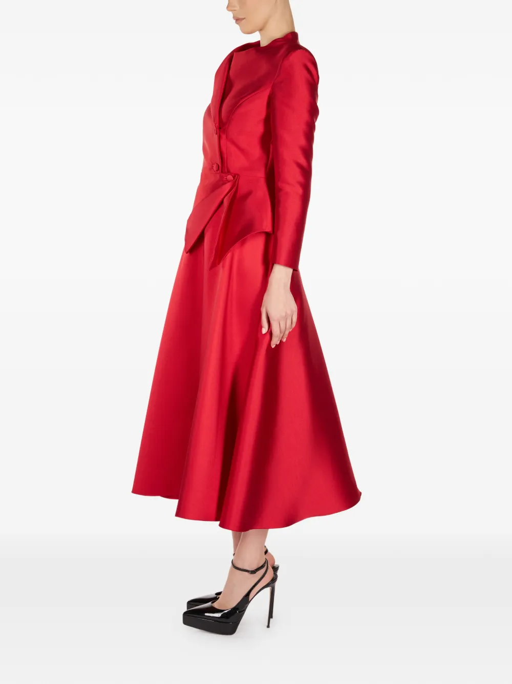 ARAFTU buttoned A-line all in one - Rood