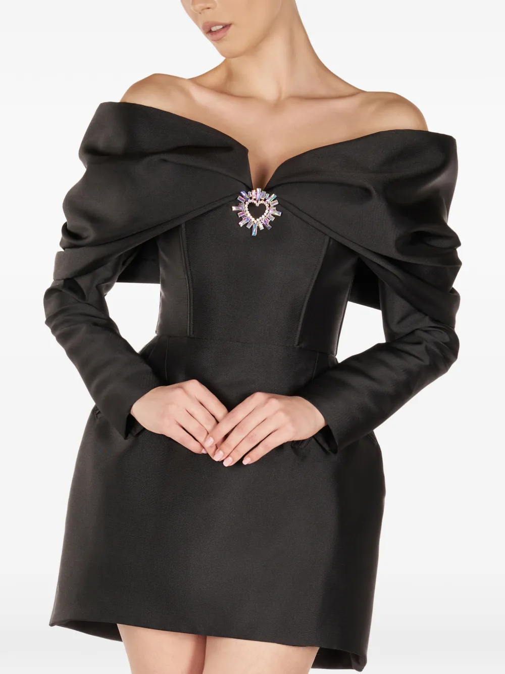 Embellished-Detail Mini Dress