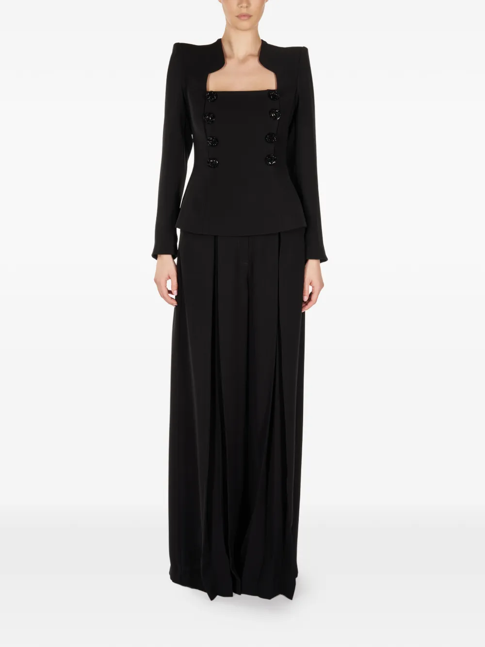 ARAFTU button-embellished straight jumpsuit | negro | Image 1