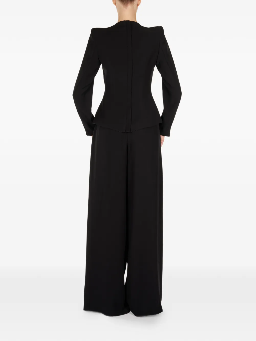  Araftu Button-embellished Straight Jumpsuit - Black 