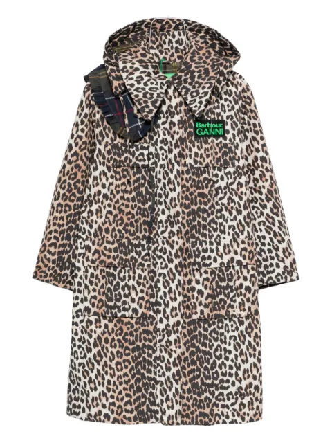 Barbour xBarbour xGanni leopard print hooded coat