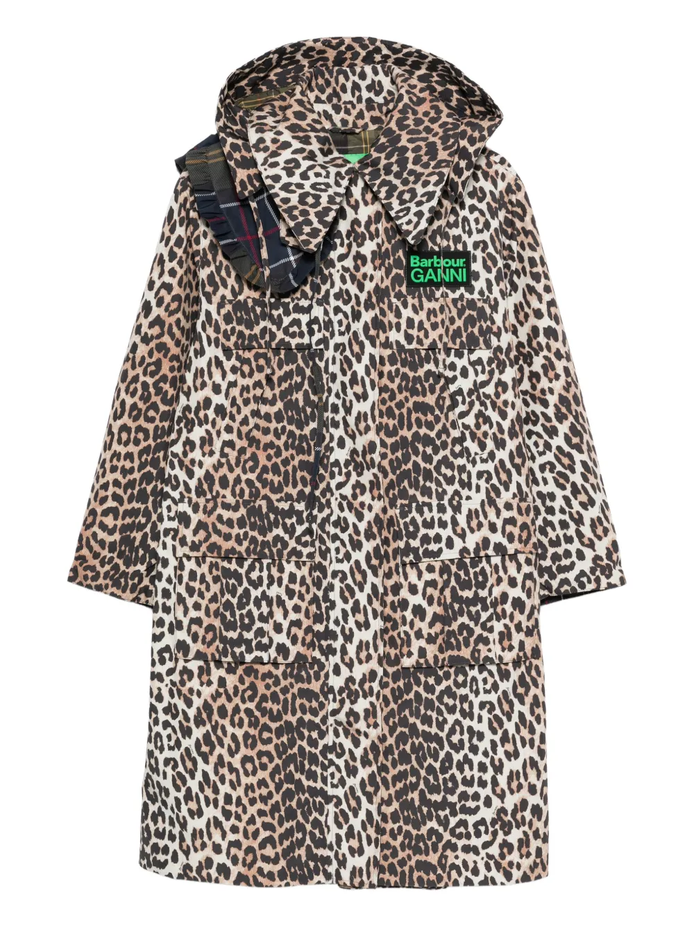 Barbour xBarbour xGanni leopard print hooded coat - Toni neutri
