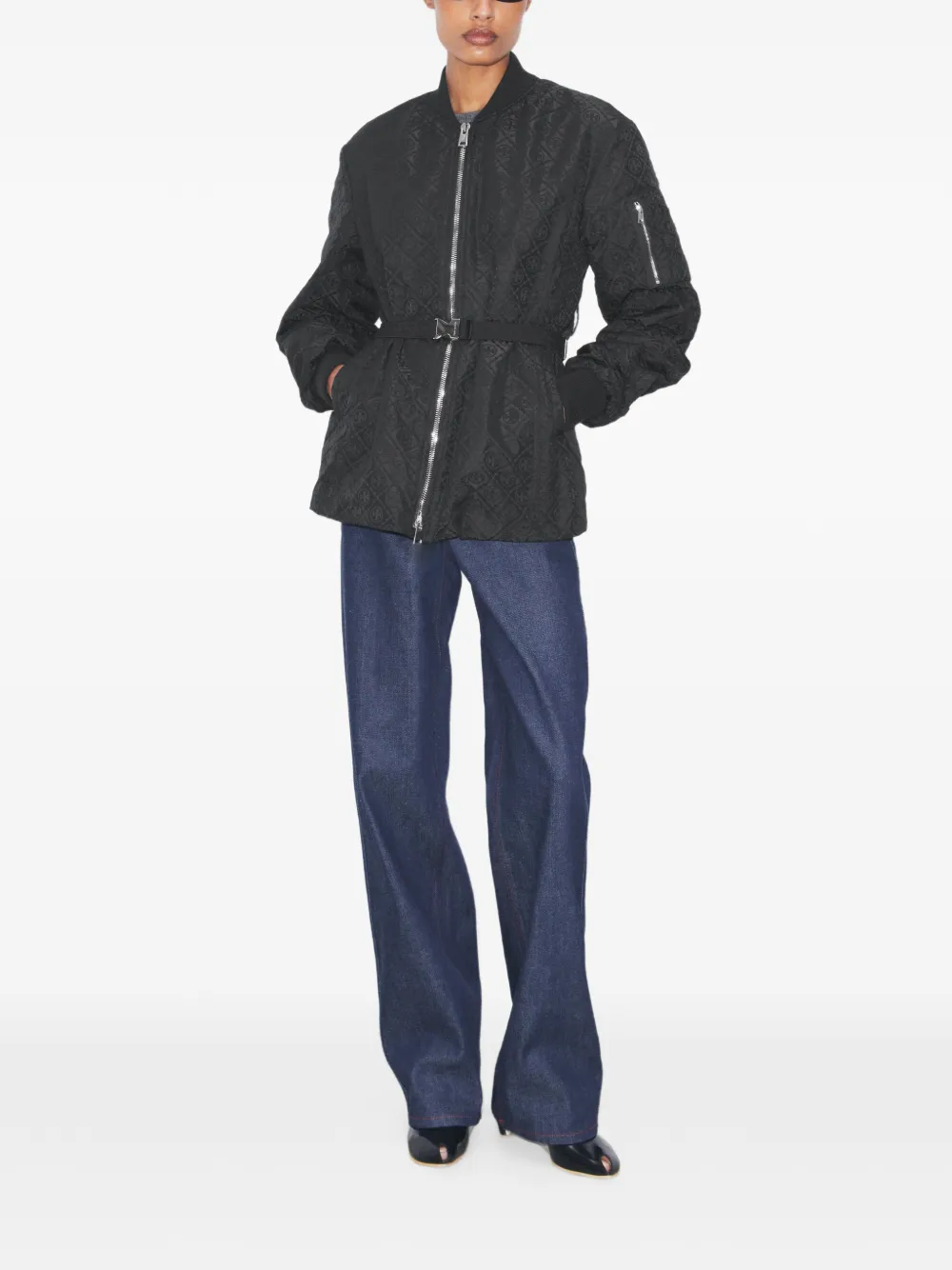  Tory Burch T-monogram Zip Jacket - Black 