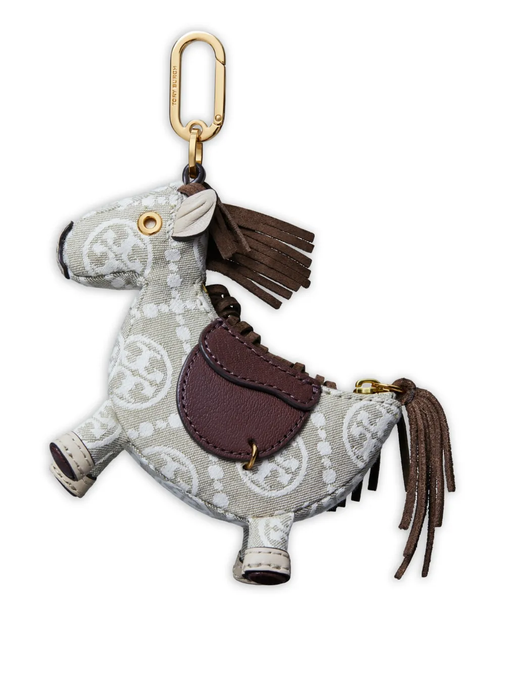 Tory Burch patterned-horse bag charm | Neutrals | Image 1