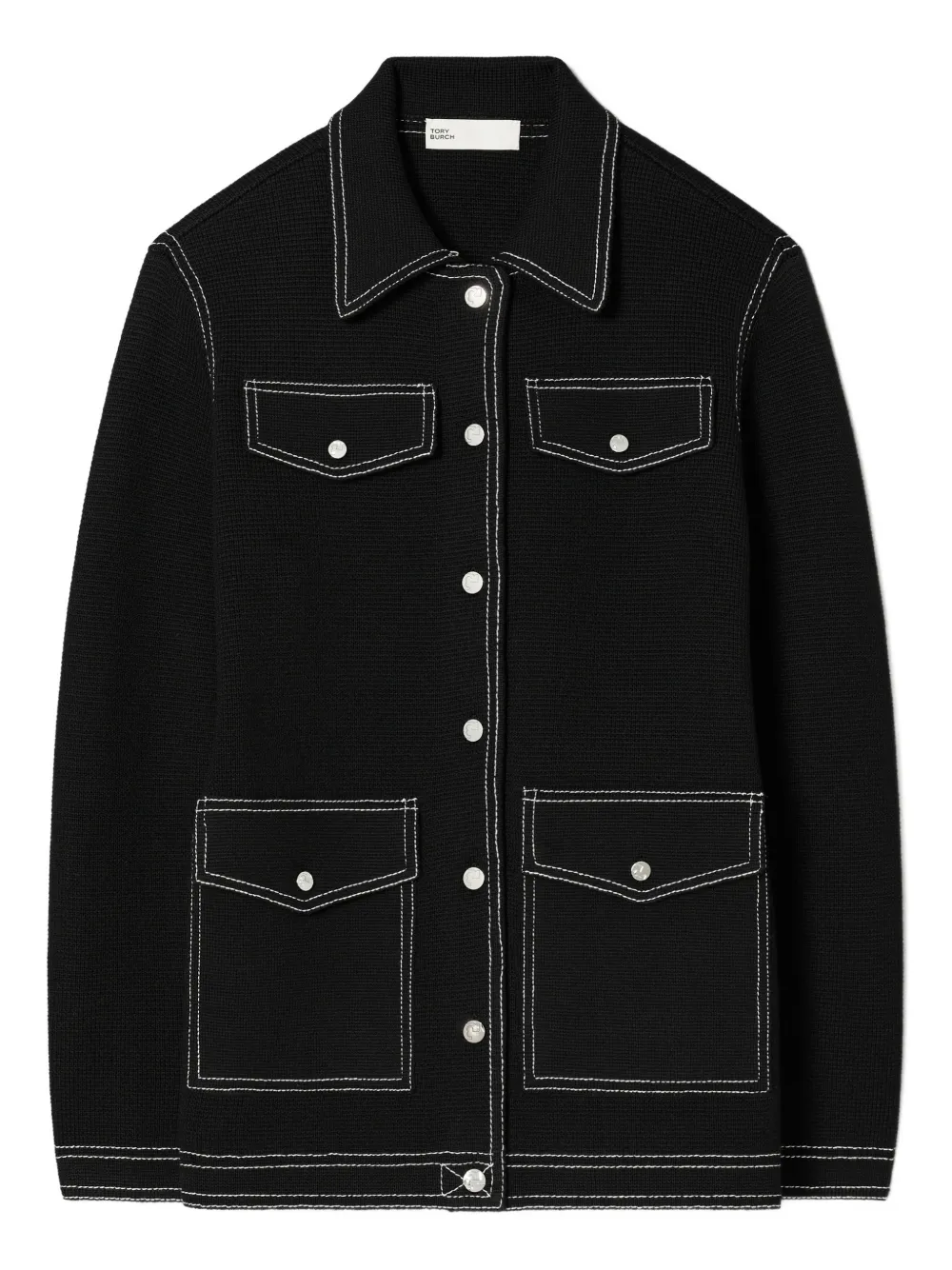 Tory Burch topstitch jacket - Schwarz