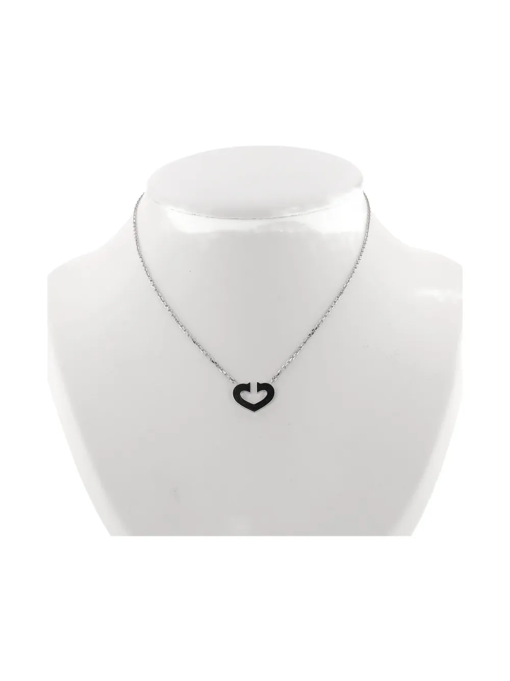 Cartier 2000's Coeur et Symbole white gold heart necklace - Argento