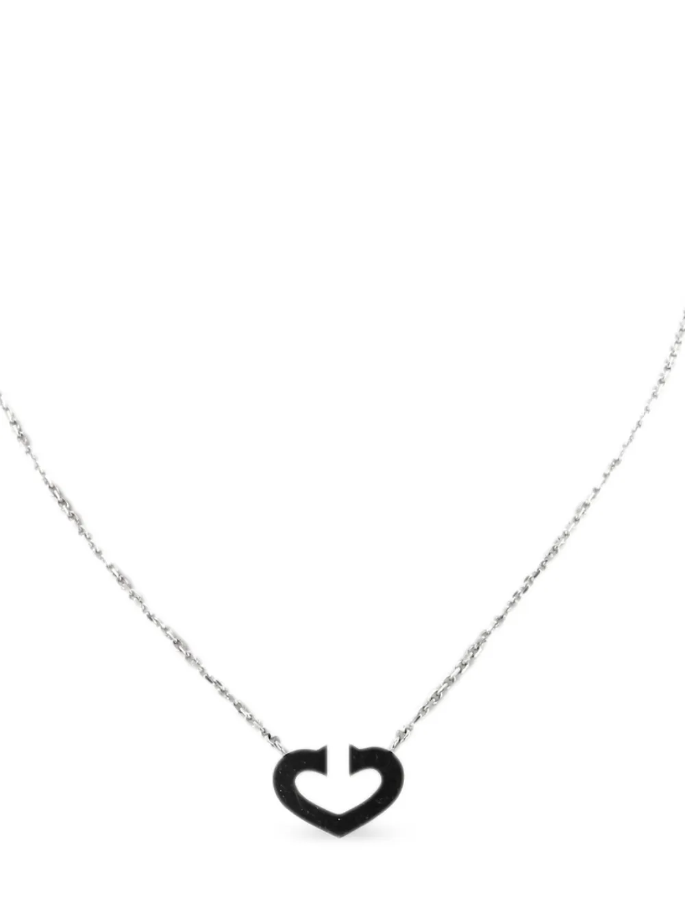 Cartier 2000's Coeur et Symbole white gold heart necklace - Silber