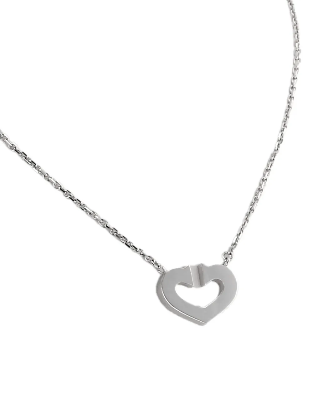 2000's Coeur et Symbole white gold heart necklace