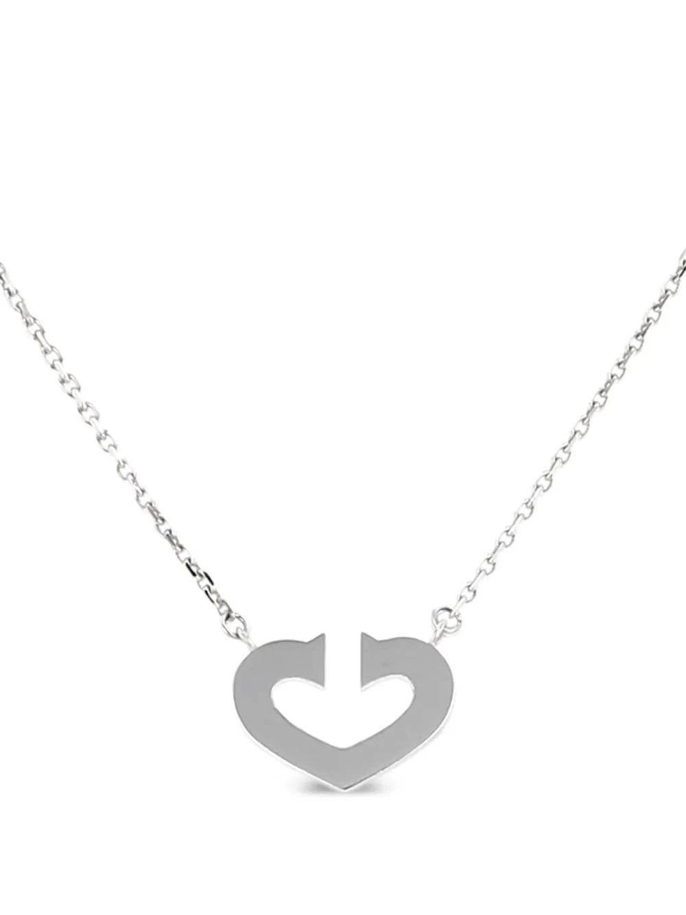 2000's Coeur et Symbole white gold heart necklace