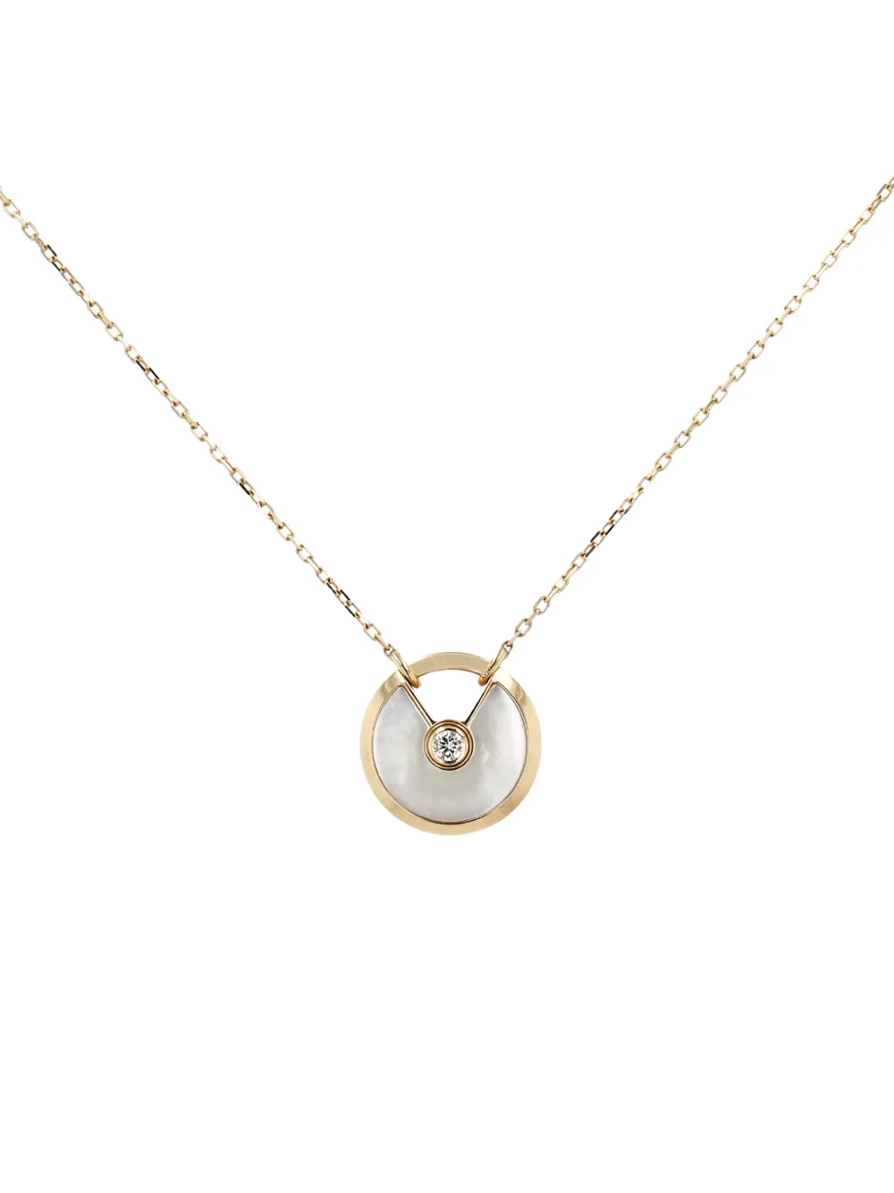 Cartier 2010's Amulette diamond yellow gold necklace