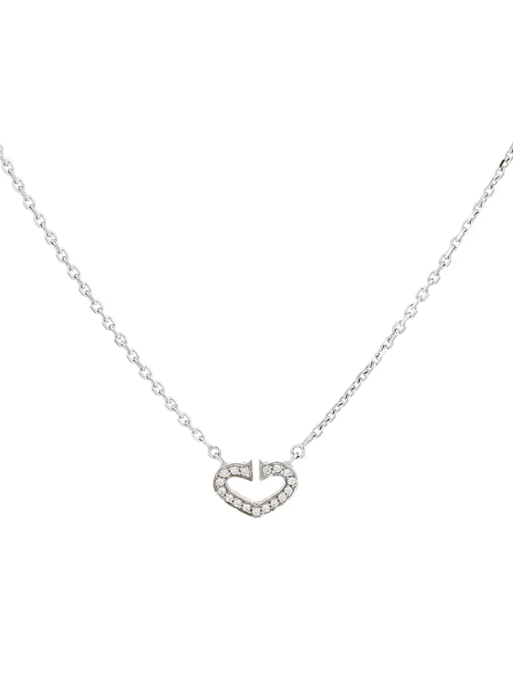 Cartier 2010's diamond heart necklace - Argento