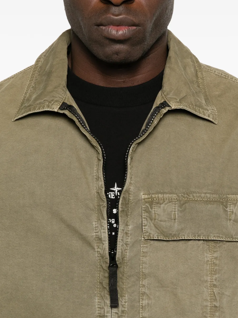 Stone Island チェストポケット シャツジャケット | グリーン