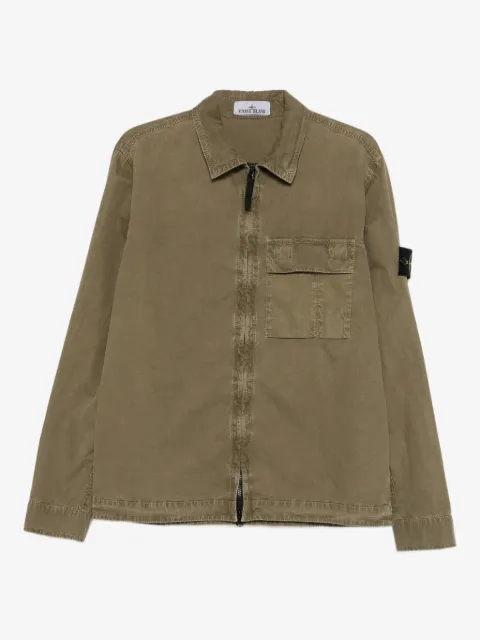 Stone Island chest-pocket zip-up shirt jacket