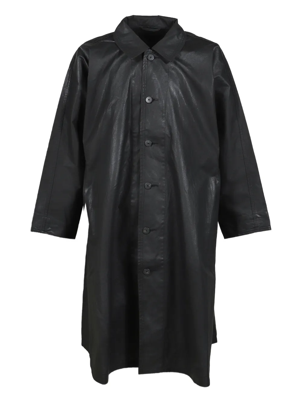 PORTER CLASSIC buttoned coat - Black