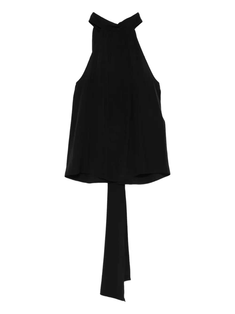 TOM FORD ribbed tie-neck blouse - Nero