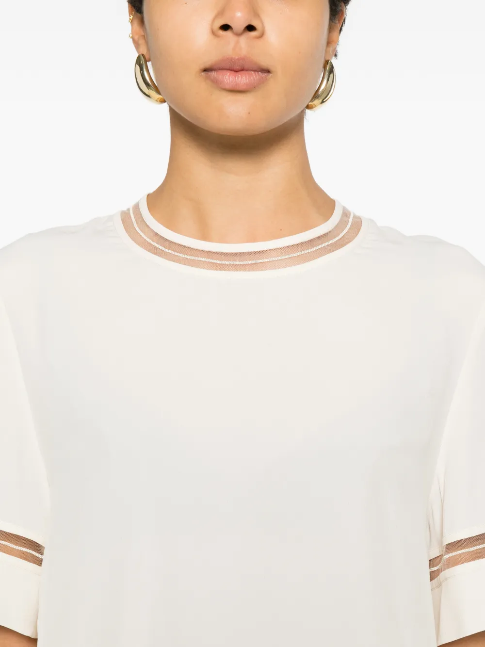 Fabiana Filippi Blouse met mouwdetail Beige