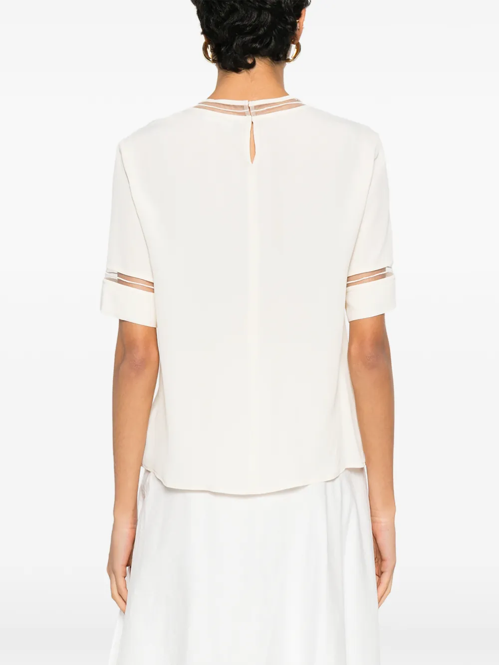 Fabiana Filippi Blouse met mouwdetail Beige