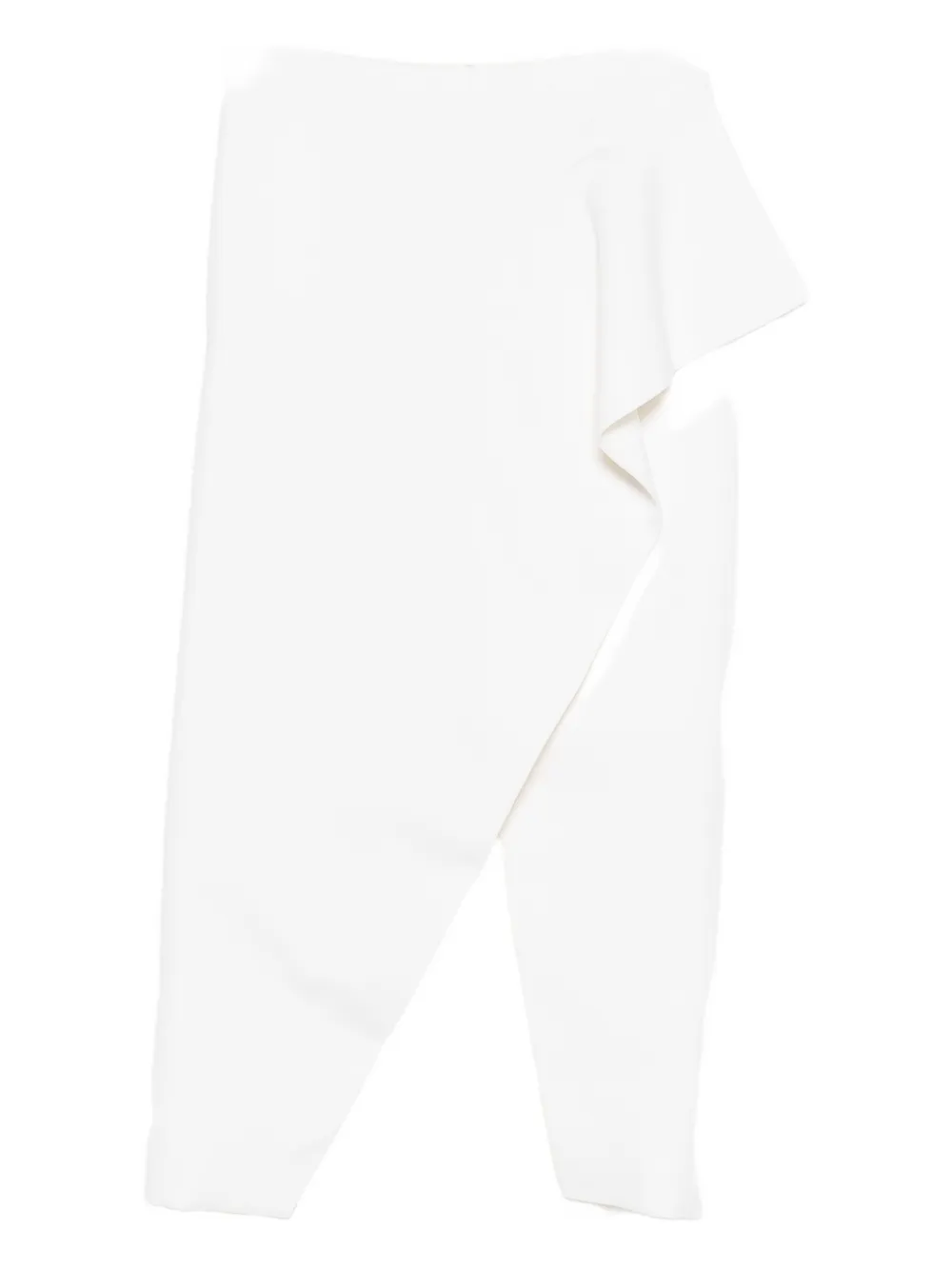 KHAITE Jaia ruffled split midi skirt - Toni neutri