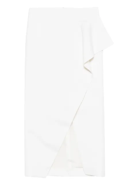 KHAITE Jaia ruffled split midi skirt