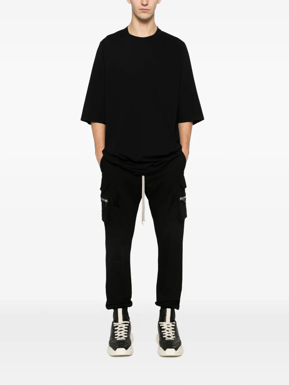 Rick Owens Matodon zip-pocket drawstring pants - Zwart