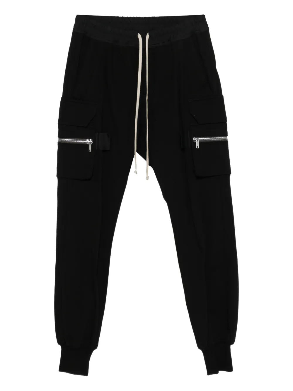 Rick Owens Matodon zip-pocket drawstring pants - Nero