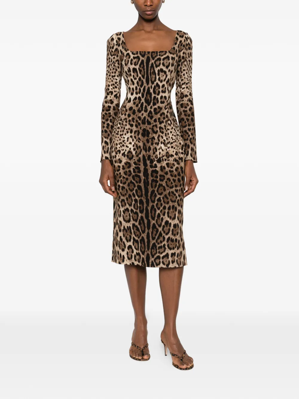 Dolce & Gabbana animal-print dress - Bruin