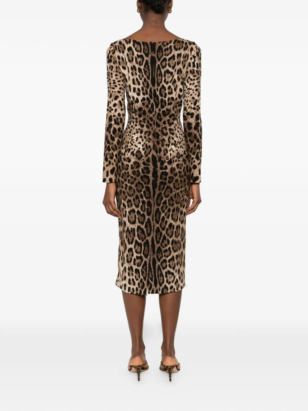 Dolce & Gabbana Jurk met dierenprint Bruin