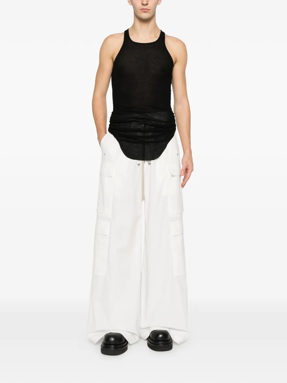 Rick Owens Cargobelas drawstring trousers - Wit