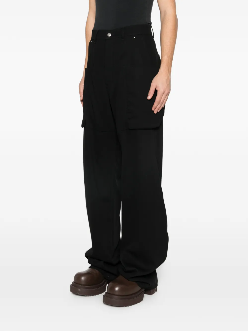 Rick Owens Stefan broek met knoopsluiting Zwart