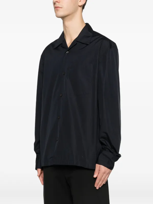 JIL SANDER 22aw スナップボタン　ドレスシャツ Jil Sander ボタン シャツ | ブルー | FARFETCH JP