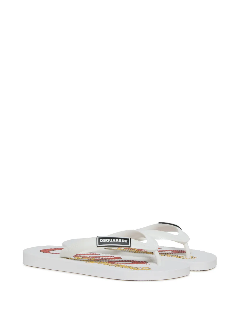 DSQUARED2 KIDS logo-detail slides Wit