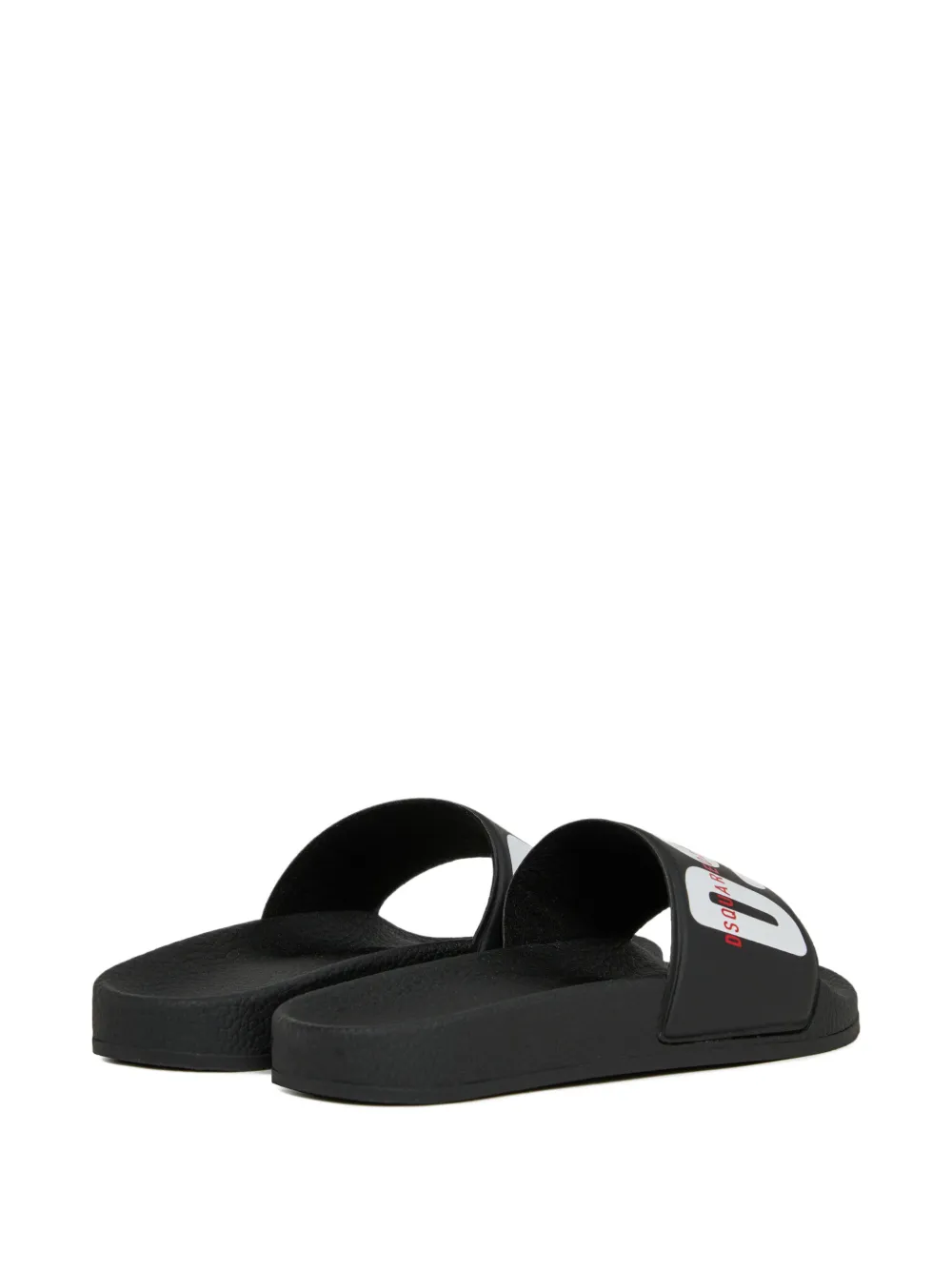 DSQUARED2 KIDS Slippers met logo Zwart