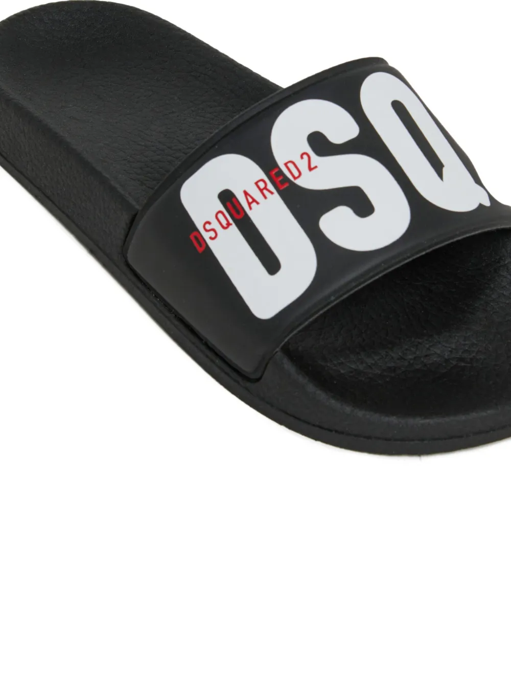 DSQUARED2 KIDS Slippers met logo Zwart