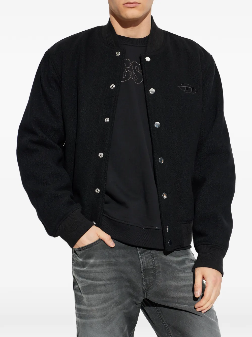  Diesel J-arry-wrd Button-up Jacket - Black 