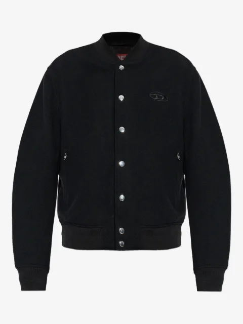Diesel bomber jacket in felted wool blend