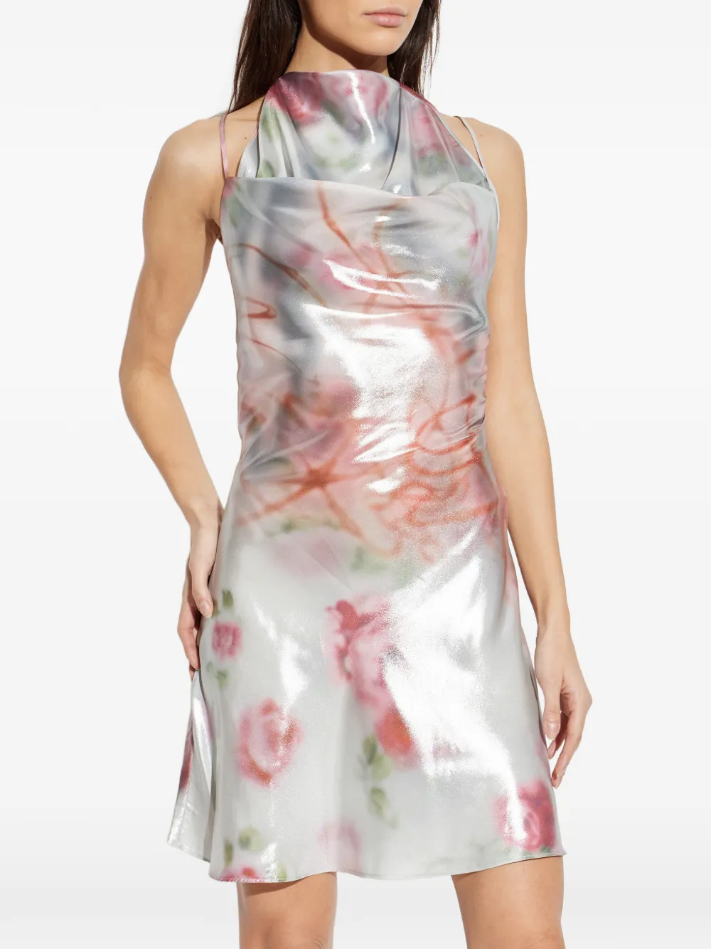 Diesel D-Ebra mini-jurk met bloemenprint Wit