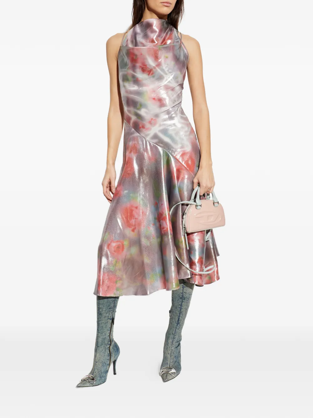 Diesel floral midi dress - Zilver