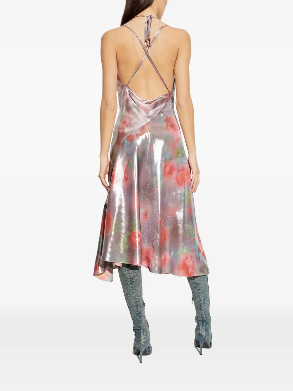 Diesel D-Ebra midi-jurk Zilver